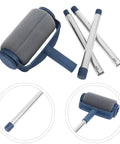 Pro Grade Paint Roller Kit With Adjustable Telescopic Handle For Effortless Ceiling And Wall Coating That Makes DIY Renovation A Real Breeze Without Drips Or Streaks with metal rods and gray roller.