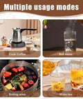 Multiple usage modes of a Stainless Steel 600ml 110V Turkish Coffee Pot Go-To All-In-One Kettle For Home And Travel No-Fuss Brew