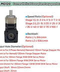 PLMG120 Corner Helical Gear planetary gearbox, black 90-degree reducer, 19mm input shaft, 32mm output shaft for CNC and robotics