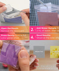 All In One Water Test Kit With 125 Strips For Home Tap And Well Water Quality Check Detects Hardness Lead Iron pH Copper Fluoride Chlorine And More With Fast Easy Accurate Results. Pouch test steps