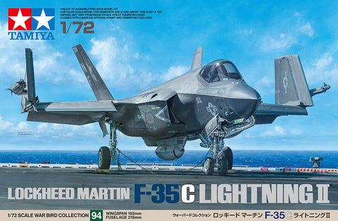 F-35C Lightning II 1/72 Scale Model Kit Unpainted Plastic Assembly, RAM Panel Surface Detail, Glue Paints And Tools Not Included, Ideal For Weekend Builders And Plane Nerds box art