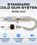 Built Different Heavy Duty Cold Air Gun Delivering Rock Solid Spot Cooling With A Beast Mode Compressed Air Tool. Model 5215 with tube.