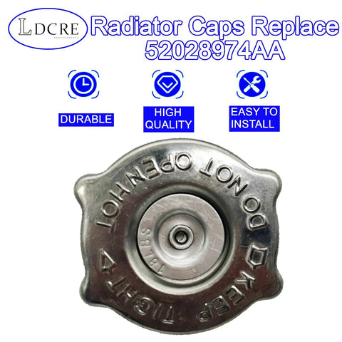 Dodge Radiator Cap Replacement For Journey, Challenger, Charger, Durango, Jeep Grand Cherokee And Chrysler PT Cruiser Plug And Play Cap