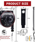 No Sweat Wall Mount Retractable EV Charger Cable Holder Reel Organizer Fits Tesla And Universal Level 2 EV Station dimensions displayed.