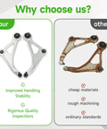 Comparison of Beefed-Up Pair Front Lower Control Arms With Ball Joints For Altima 2015-2018 And Maxima 2016-2023 to rusted parts