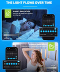 Smart LED Bulbs No Hub Required A19 E26 Color Changing Mood Lighting 60W Equivalent Dimmable by App 2700K To 6500K interface