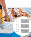 Stainless Steel Cooler Hinges 6 Pack With 24 Screws For Igloo Ice Chests 50 To 165 Qt Replacement Parts Camping Gear