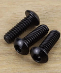 Heavy Duty 10-32 X 1 Inch Button Head Socket Cap Bolts Made From Genuinely Tough 304 Stainless Steel With Smooth Black Oxide Finish.