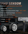 Straight Swap TPMS Tire Pressure Sensor Pack Of 4 Gm Cars And Trucks 315Mhz showing specifications and tire images.