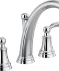 Woodhurst Roman Tub Faucet Chrome Deck Mount Two Handle Bath Faucet For 3 Hole Install Sleek Built To Last Chrome Finish Trim Kit Valve Sold Separately