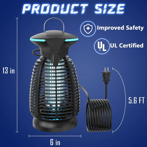 Beast Mode Outdoor Bug Zapper For Mosquitoes And Flies Waterproof Insect Killer Trap Lamp 4200V Electric LED Light Indoor Outdoor