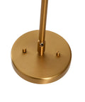 Base of Vintage Inspired Metal And Seedy Glass Ceiling Light in Brushed Gold With A Yoke Mount Trim Ring
