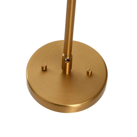 Base of Vintage Inspired Metal And Seedy Glass Ceiling Light in Brushed Gold With A Yoke Mount Trim Ring