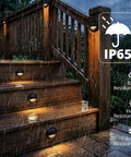 Low Voltage LED Deck Lights 4 Pack Screwless for Outdoor Steps and Railings, 2W Integrated LED Chips, water-resistant in rain