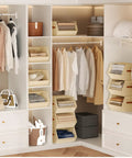 Stackable Closet Organizers And Storage Bins With Open Front Design Steel Frame And Fabric Baskets Collapsible Drawers For Wardrobe