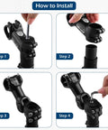 Installation steps for Adjustable Bike Stem For 31.8Mm Handlebar And 28.6Mm Steerer Extender Riser, 0 To 60 Degree Tilt.