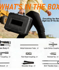 Diagram of Cordless Grease Gun 12000 PSI With 2 In 1 Rotating Handle And 16.4 Inch Hose, showing included parts in the box.
