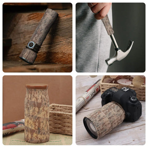 4 Roll Camo Tape Set For Outdoor Gear And Camping 2 Inch Wide By 14.76 Feet Each Roll Self Adhesive Camouflage Wrap on tools and camera