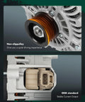 Close-up of Alternator Replacement For Ford Escape 2.5L 09-12 And Focus 2.0L 08-11 Fusion 2.5L 2010 with 6-groove pulley