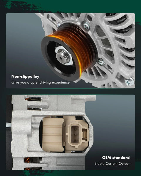 Close-up of Alternator Replacement For Ford Escape 2.5L 09-12 And Focus 2.0L 08-11 Fusion 2.5L 2010 with 6-groove pulley