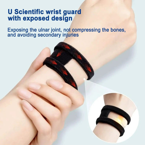 Breathable Wrist Straps For Sports And Everyday Relief High Support Wraps, black design, open joint protection, worn on wrist