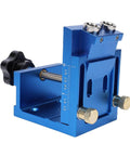 Premium Pocket Hole Jig Kit Featuring Adjustable 15 Degree Drill Guide And Dual Scale Slider for precision wood jointing.