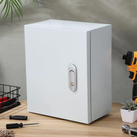 Heavy Duty Wall Mount Stainless Steel Electrical Junction Box Weatherproof Outdoor Power Distribution Enclosure Beefy Thickened Metal Cabinet