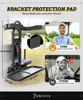 Foldable Golf Cart Rear Seat Bag Holder That Fits 8 Inch Max Width Grab Bar For 4 Seater EZGO Club Car Yamaha with noise-reducing pad