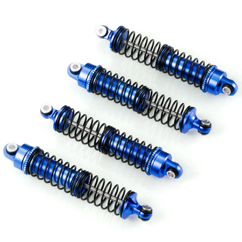 4 Piece Aluminum RC Shocks Kit For 1 To 18 Traxxas LaTrax Teton Desert Prerunner Front And Rear Oil Filled Big Bore Dampers