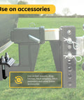 Hitch Tightener With Rubber Coated Pin Anti Rattle Stabilizer For 1.25 Inch And 2 Inch Receivers on ball mount accessory.