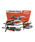 Heavy Duty 4-Piece Manual Puller Set, 6 to 20 Ton Capacity, Includes Two 3-Jaw and Two 2-Jaw Pullers displayed on stand