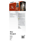 Back packaging of HC550 LED Flashlight Pack Of 2, Water Resistant Magnetic Work Light With AA Batteries Included, showing features and specs.