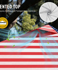 Vented top of 10x10 Pop Up Canopy Tent With One Push Setup No Fuss Easy Outdoor Sun Shade For Events Parties And Camping