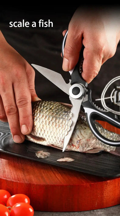 Stainless Steel Kitchen Shears Heavy Duty Utility All Purpose Ultra Sharp Scissors For Food Prep And Cooking Kitchen Shears For Cutting Meat Herbs Poultry And Various Kitchen Tasks scaling fish