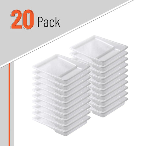 20 pack of disposable 9 inch paint tray liners stacked, fits most mini paint pans, perfect for painting walls, quick color changes