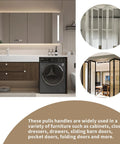 Recessed Cabinet Pulls 2 Inch Round White Flush Door Pulls Stainless Steel Finger Handles for closet sliding barn doors