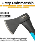 Rugged Workhorse 10 Inch Outdoor Hatchet For Camping Use Forged Carbon Steel Heat Treated For Long Lasting Sharpness