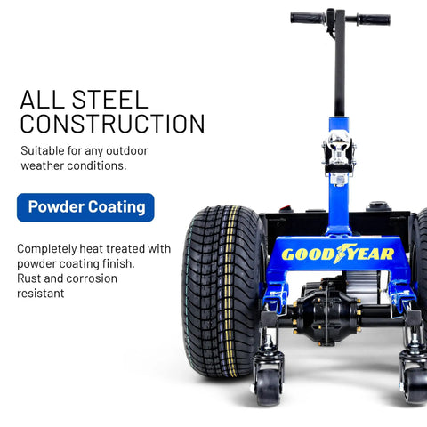 Goodyear Electric Trailer Dolly Super Duty Heavy 7500 Lbs Max Towing Capacity showing all steel construction and powder-coated finish.