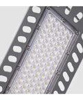 Close-up view of Heavy Duty 120W Solar Street Light With Motion Sensor Tough Aluminum Housing and LED flood beam.