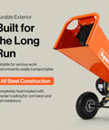 4-Inch Wood Chipper Shredder Mulcher, 9HP Gas-Powered Heavy Duty Chipping Machine for Yard, Steel Exterior, 10-Inch Wheels