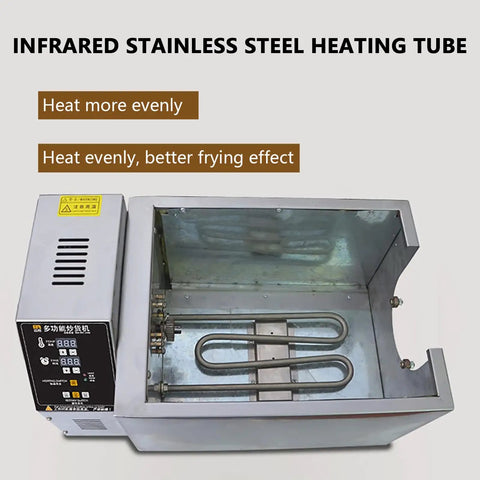 Infrared stainless steel heating tube for coffee bean roaster, enhances even heating for optimal frying and cooking.