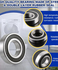 Washer Bearing And Seal Revival Kit Compatible With Samsung DC62-00156A 6601-002632 6601-002516 showing high quality steel bearing with rubber seal.