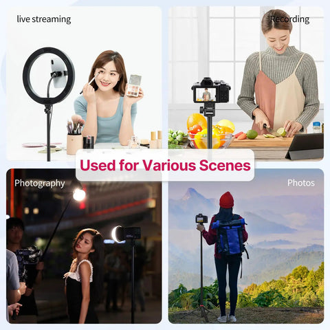 Extendable 81 Inch Photography Light Stand With 360 Degree Ball Head used in live streaming, recording, photography, and scenic photos
