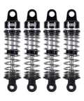 Four 59mm aluminum oil shocks with adjustable damping for Mojave Typhon Granite GROM RC cars, CNC machined construction.