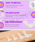 White Nylon Wing Nuts Assortment Kit With 110 Pieces And Seven Metric Sizes M3 M4 M5 M6 M8 M10 M12, featuring easy-to-install butterfly fasteners.