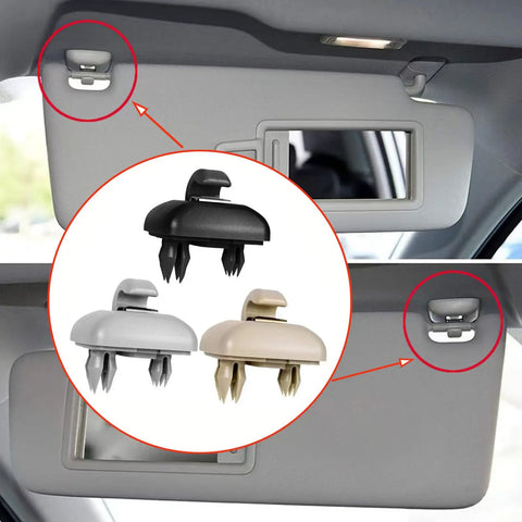 Audi 2 Pack Sun Visor Clips Replacement Upgraded Car Visor Holder Hook Compatible With A1 A3 A4 A5 A6 Q3 Q5 TT S3 S4 S5 ABS Construction Interior Sunscreen Holder in use