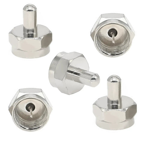 Five Pack F Type Male Terminator Caps 75 Ohms Coax Cap Terminator Cover for TV Antennas, Splitters, Amplifiers and Boosters
