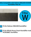 Humidifier Wick Replacement Filters For Holmes HM2200 And Wemo HCM3888C No Brainer Easy Install For HWF80 Series HWF80 U 2 Pack