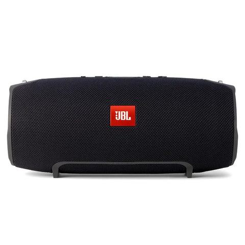 Front view of Charge 4 Waterproof Portable Bluetooth Speaker With 20 Hour Battery Life Rugged Outdoor Ready Wireless Speaker Dual Device Pairing Deep Bass IPX7 Black