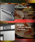 Insulated lid and digital temperature control features of Heavy Duty 48 Inch Sandwich And Salad Prep Table Refrigerator With Stainless Steel Chassis 13.4 Cubic Foot Storage.